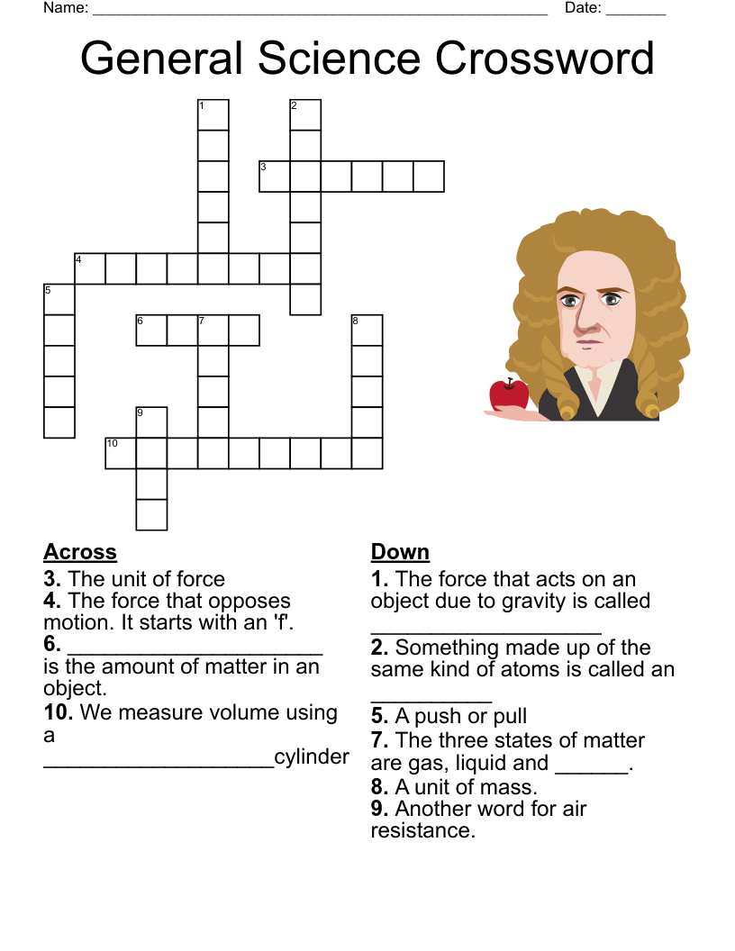 Newton s Laws Of Motion Crossword WordMint Newton s Laws Of Motion Crossword WordMint