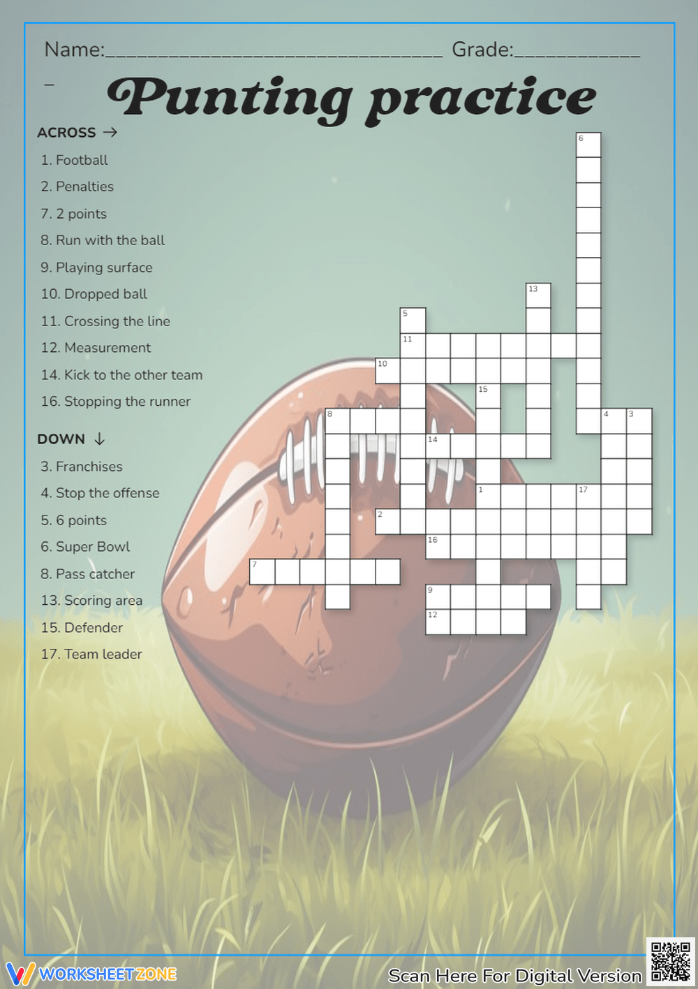 Nfl Crossword Puzzles Printable Nfl Crossword Puzzles Printable