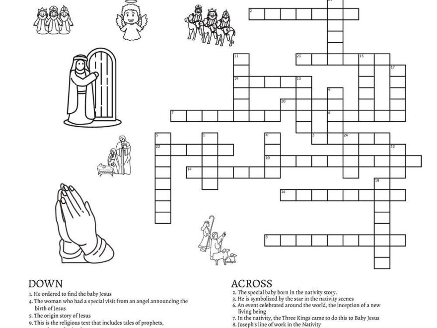 Noel Crossword Puzzle Beeloo Printable Crafts And Activities For Kids