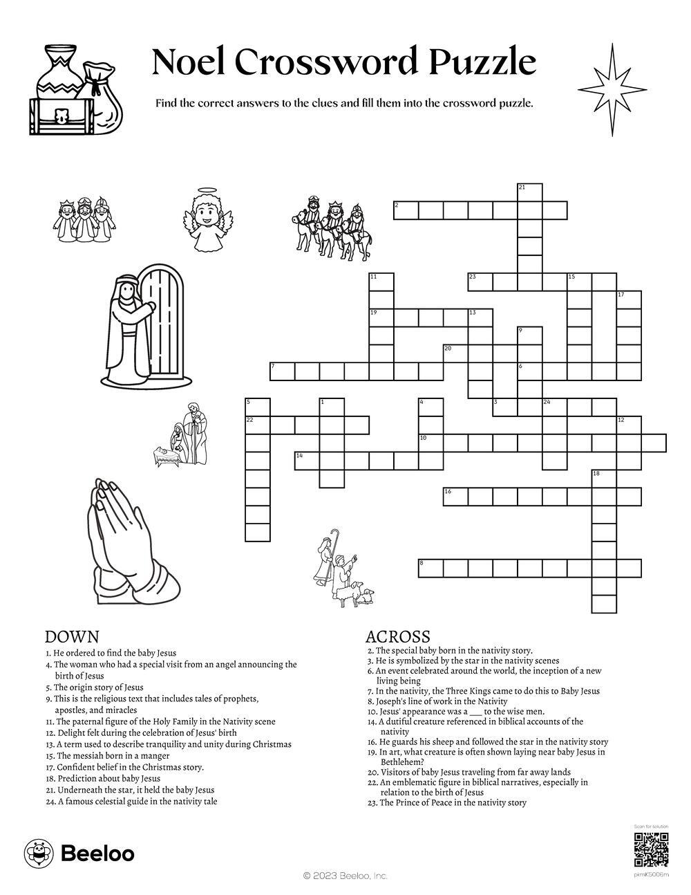 Noel Crossword Puzzle Beeloo Printable Crafts And Activities For Kids Noel Crossword Puzzle Beeloo Printable Crafts And Activities For Kids