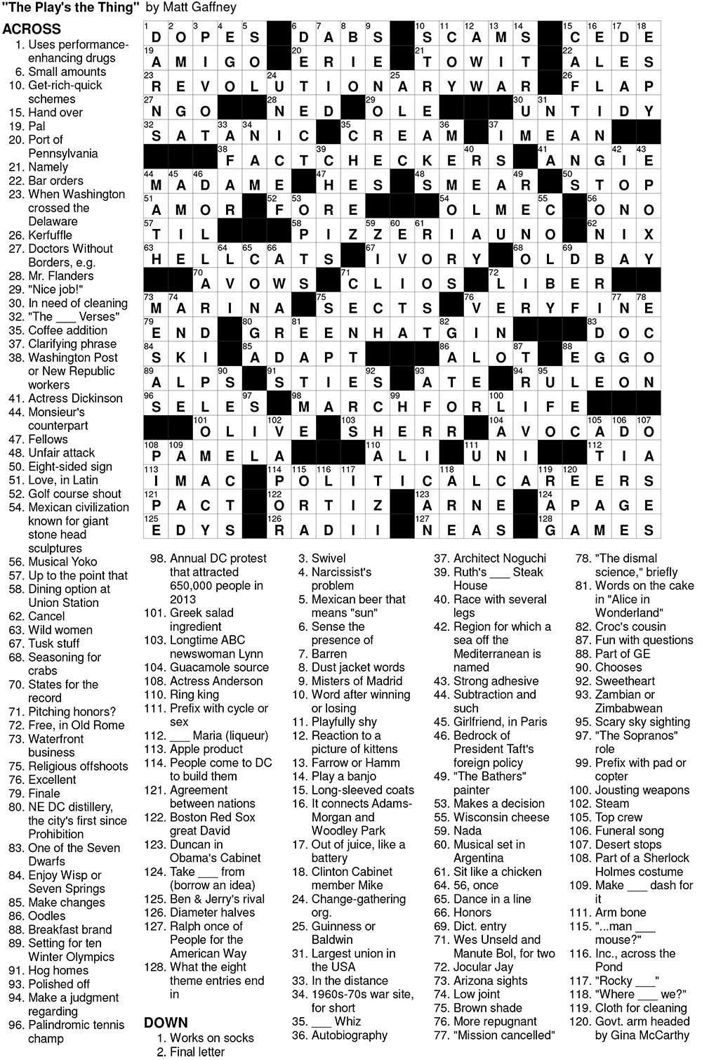 Printable Free Crossword Puzzles With Answers