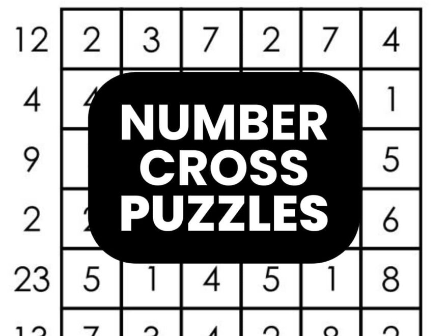 Number Cross Puzzle Collection Math Love
