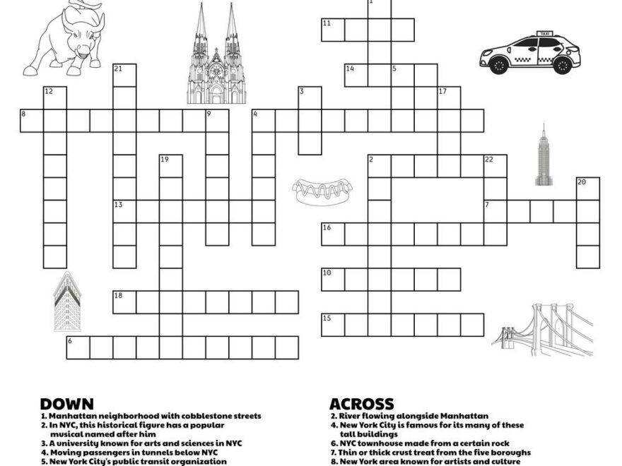 NYC Crossword Beeloo Printable Crafts And Activities For Kids