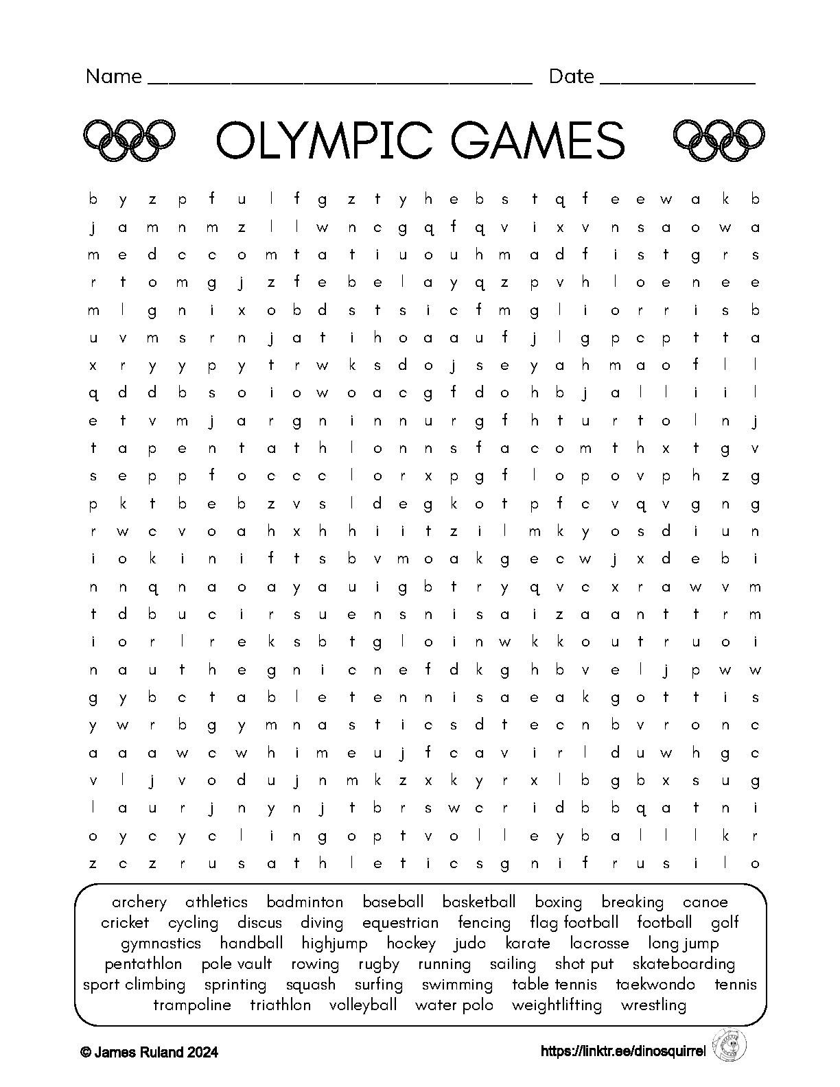 Olympic Games Word Search Word Find 2 Versions easy And Hard Paris 2024 Classful Olympic Games Word Search Word Find 2 Versions easy And Hard Paris 2024 Classful