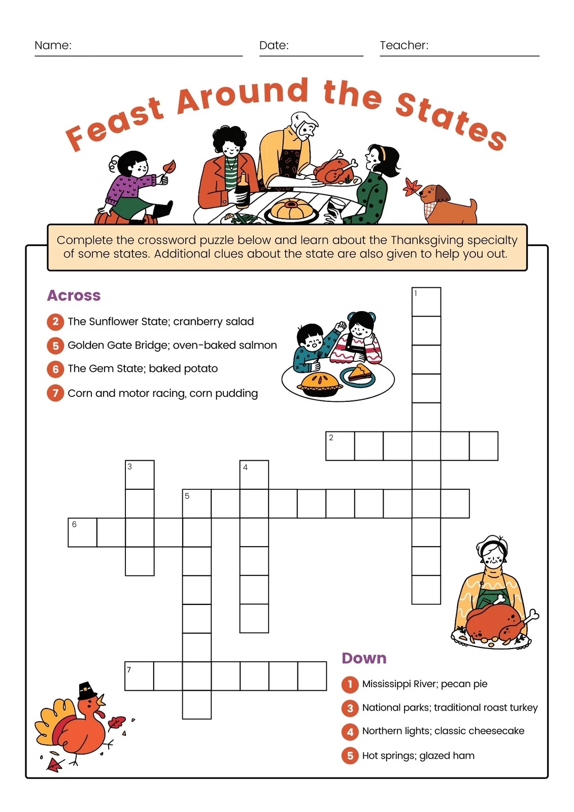 Page 2 Free And Customizable Crossword Puzzle Templates Canva