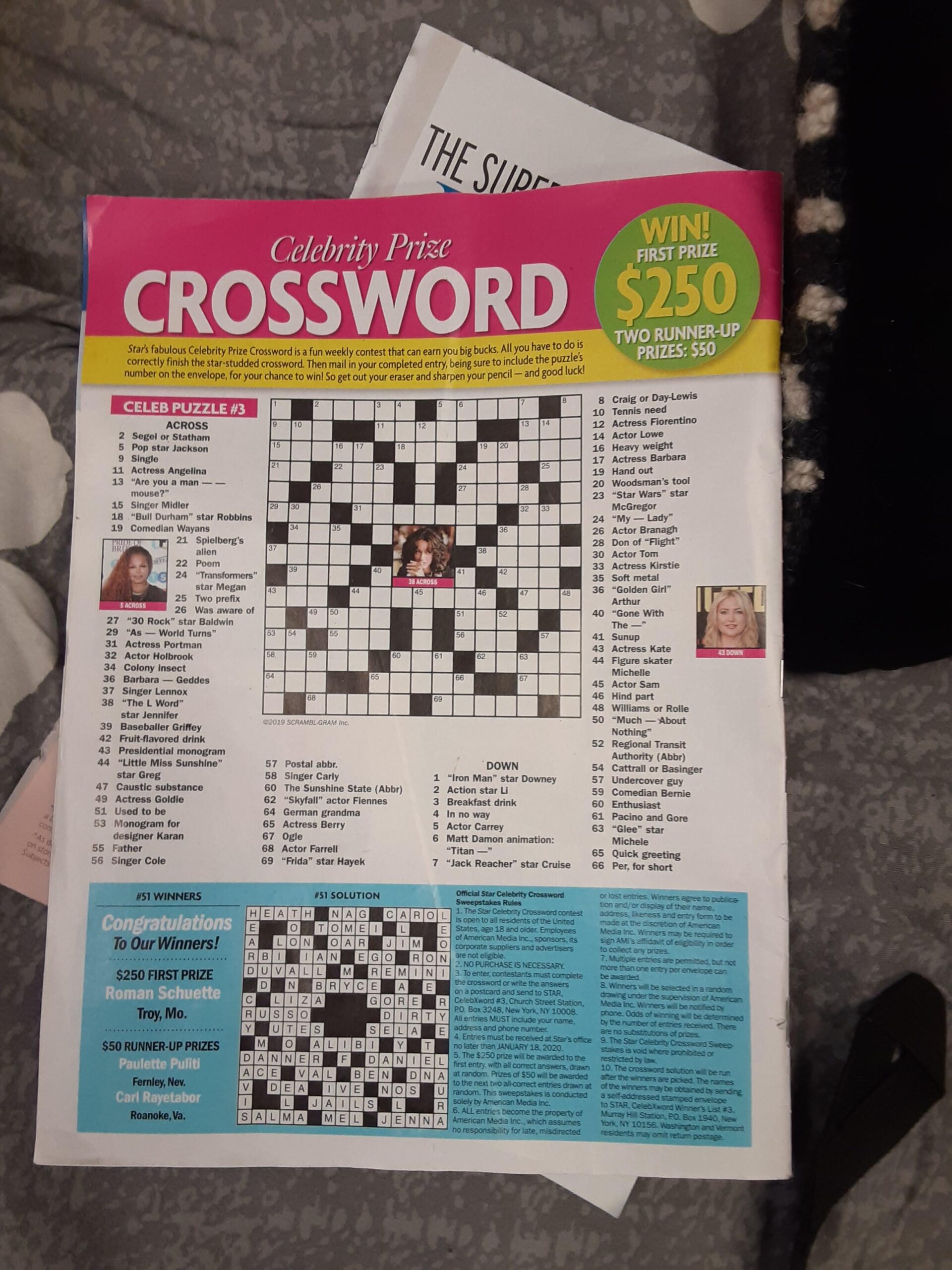 Star Magazine Crossword Puzzle Printable Star Magazine Crossword Puzzle Printable
