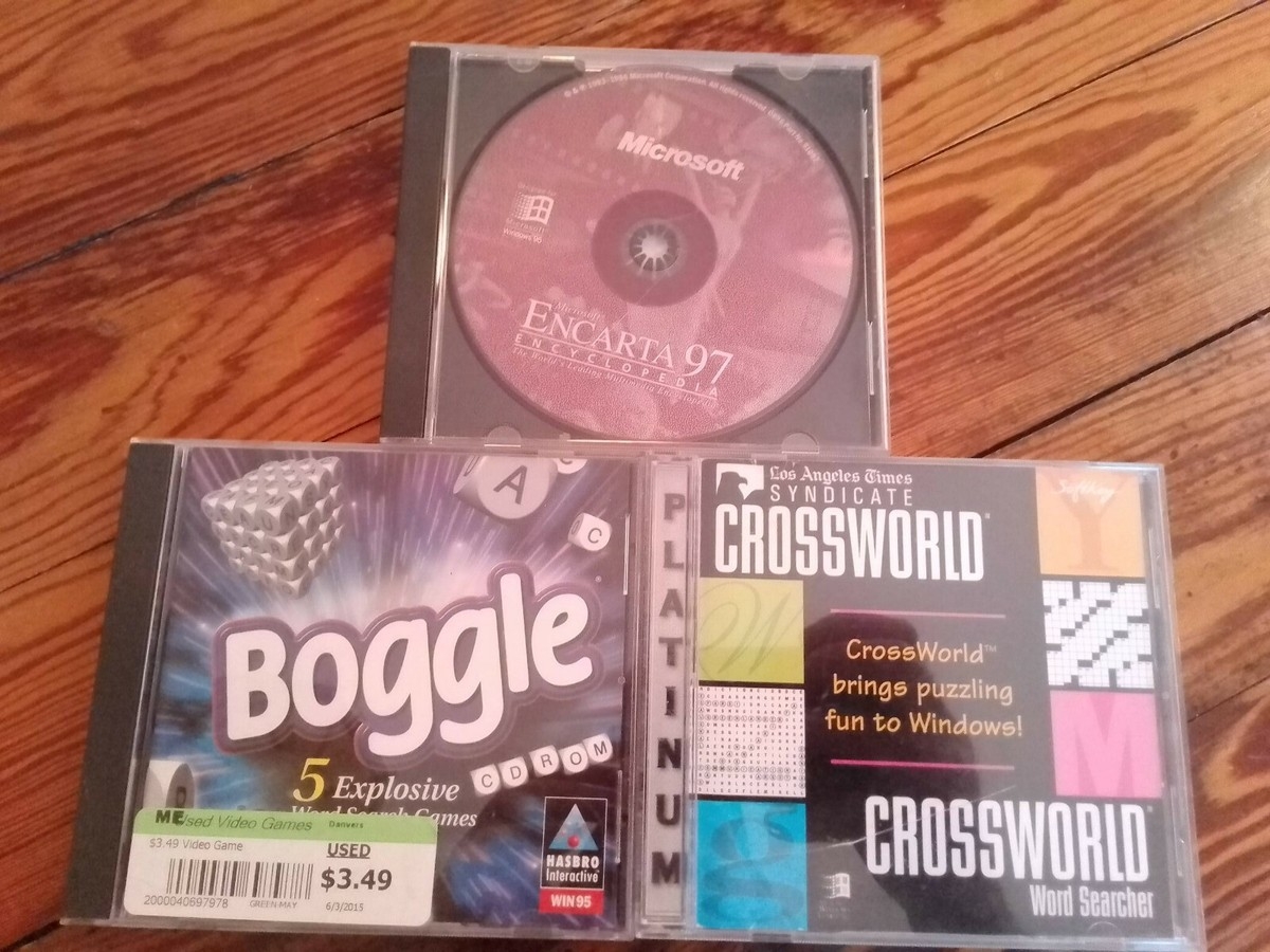 Pc Cd rom Word Games Lot Of 3 LA Times Crossword Crossworld Boggle Encarta EBay Pc Cd rom Word Games Lot Of 3 LA Times Crossword Crossworld Boggle Encarta EBay