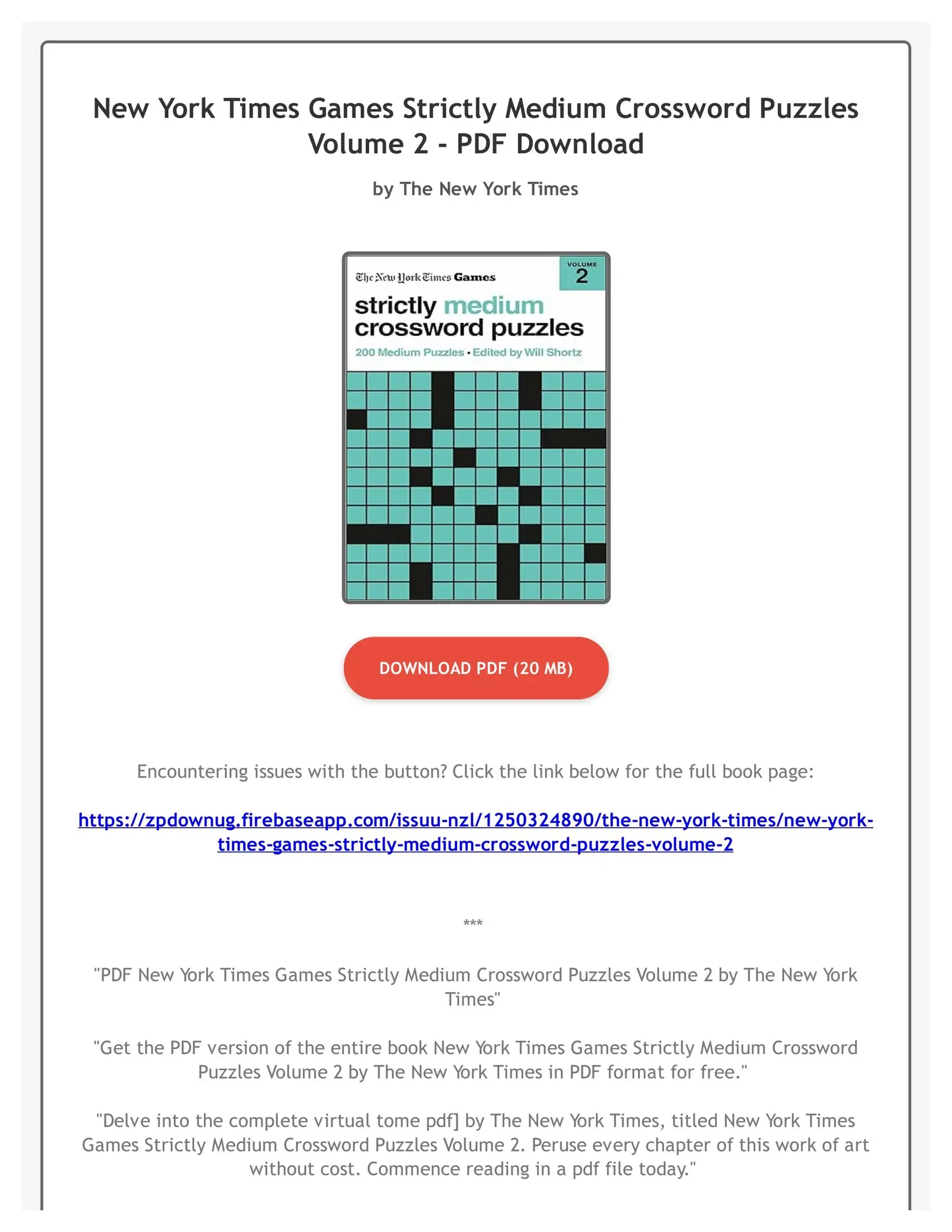 Printable New York Times Crossword Printable New York Times Crossword