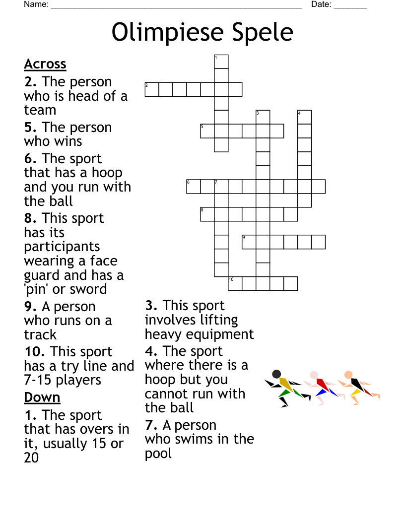 Physical Education Activity Crossword Puzzle WordMint