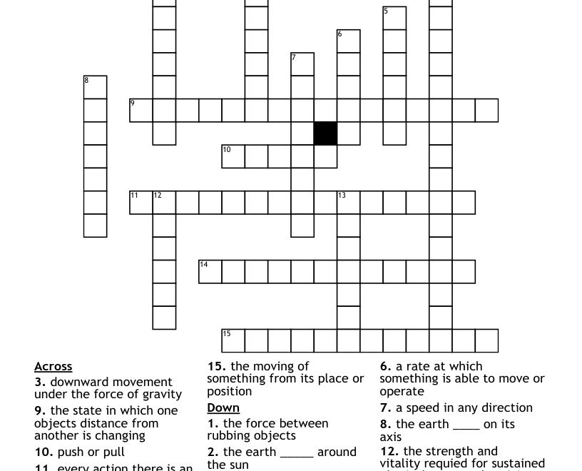 Physics Crossword Puzzle WordMint