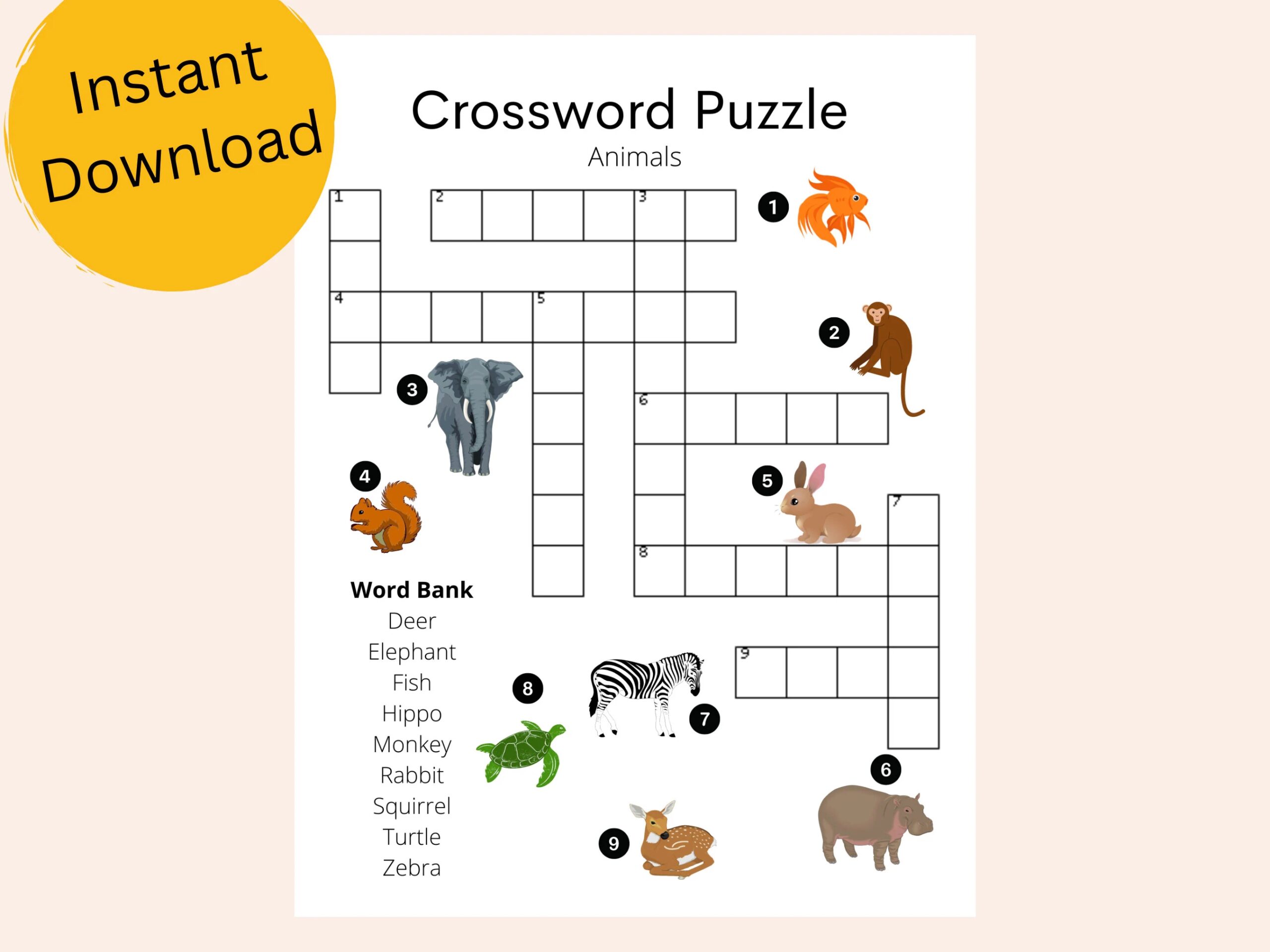 Printable Crosswords For Kindergarten Printable Crosswords For Kindergarten