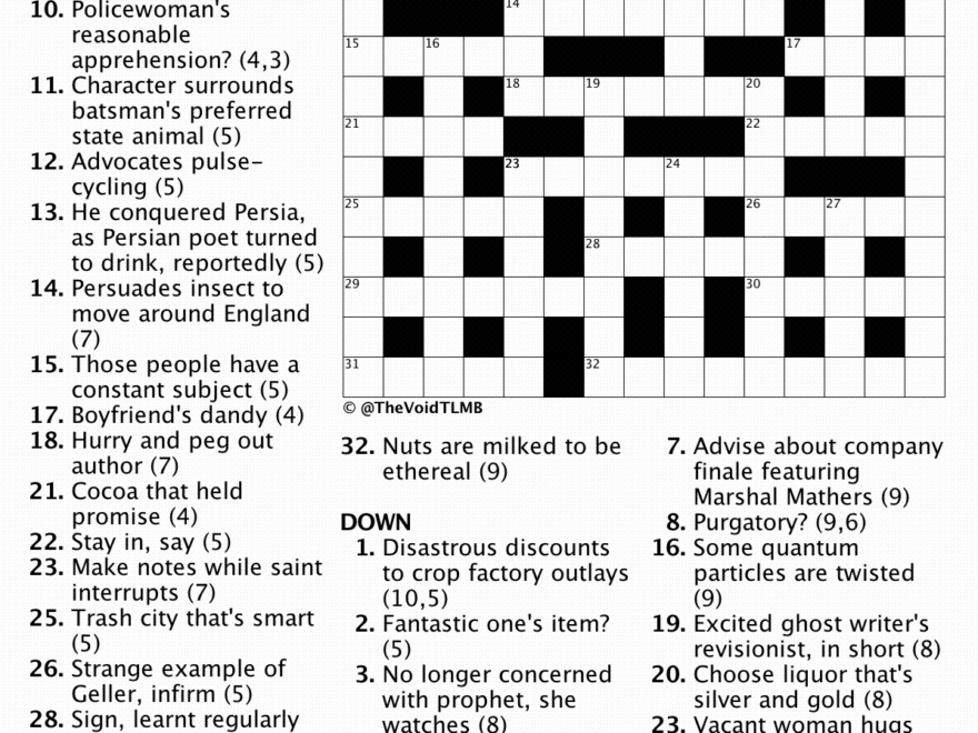 Pop Culture Crossword Puzzles