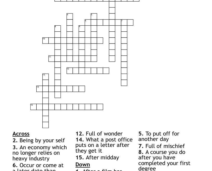 Post And Some Crossword WordMint