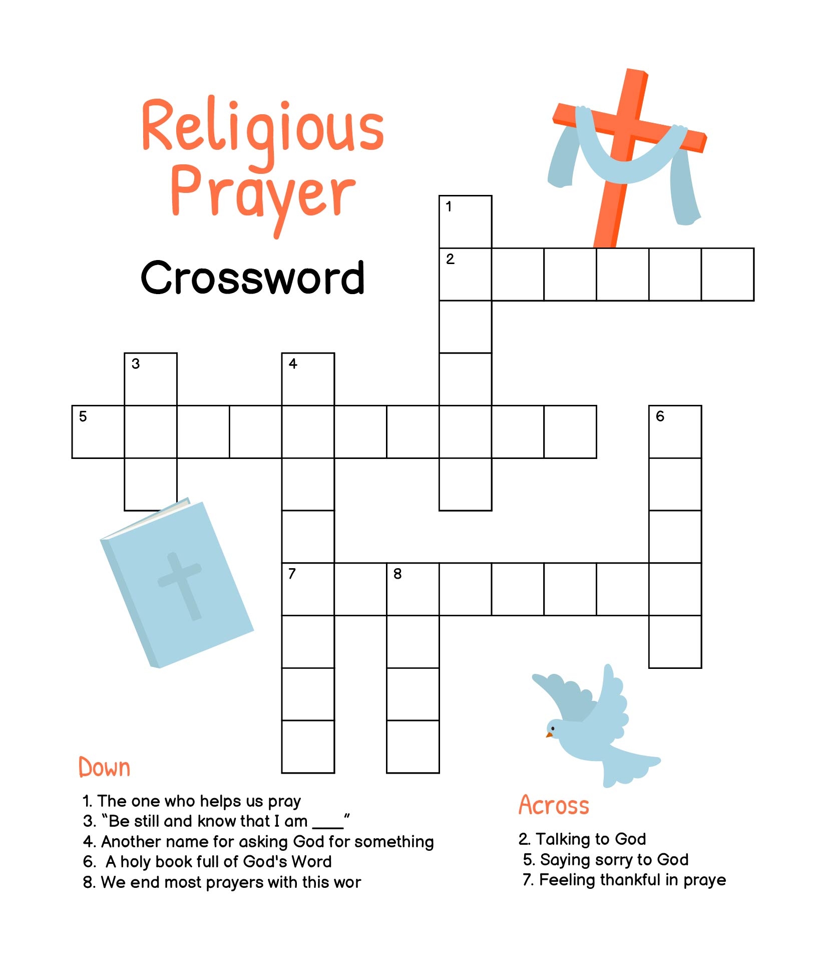 Religion Crossword Puzzles Printable