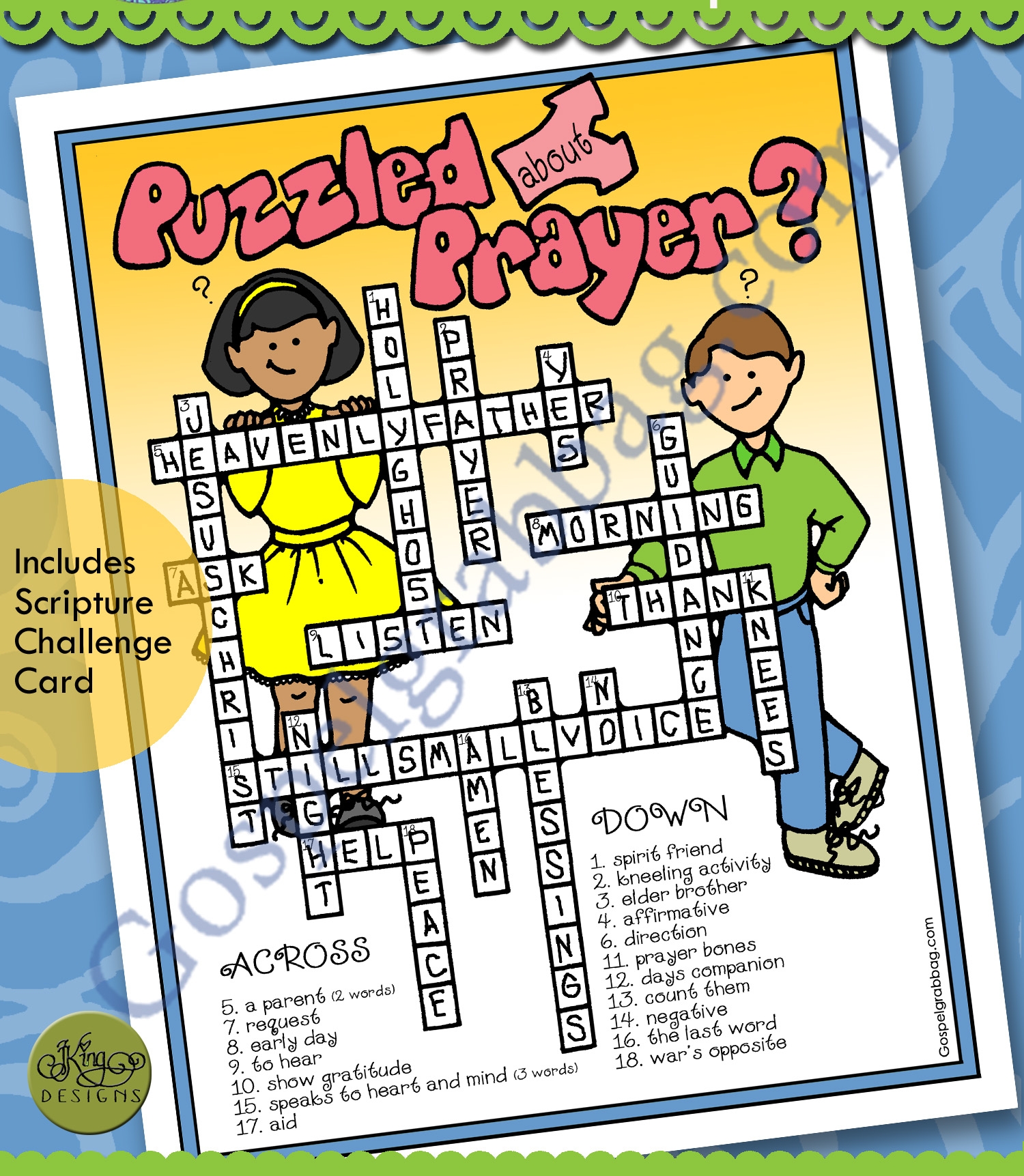 Printable Religious Crossword Puzzles For 5th Graders