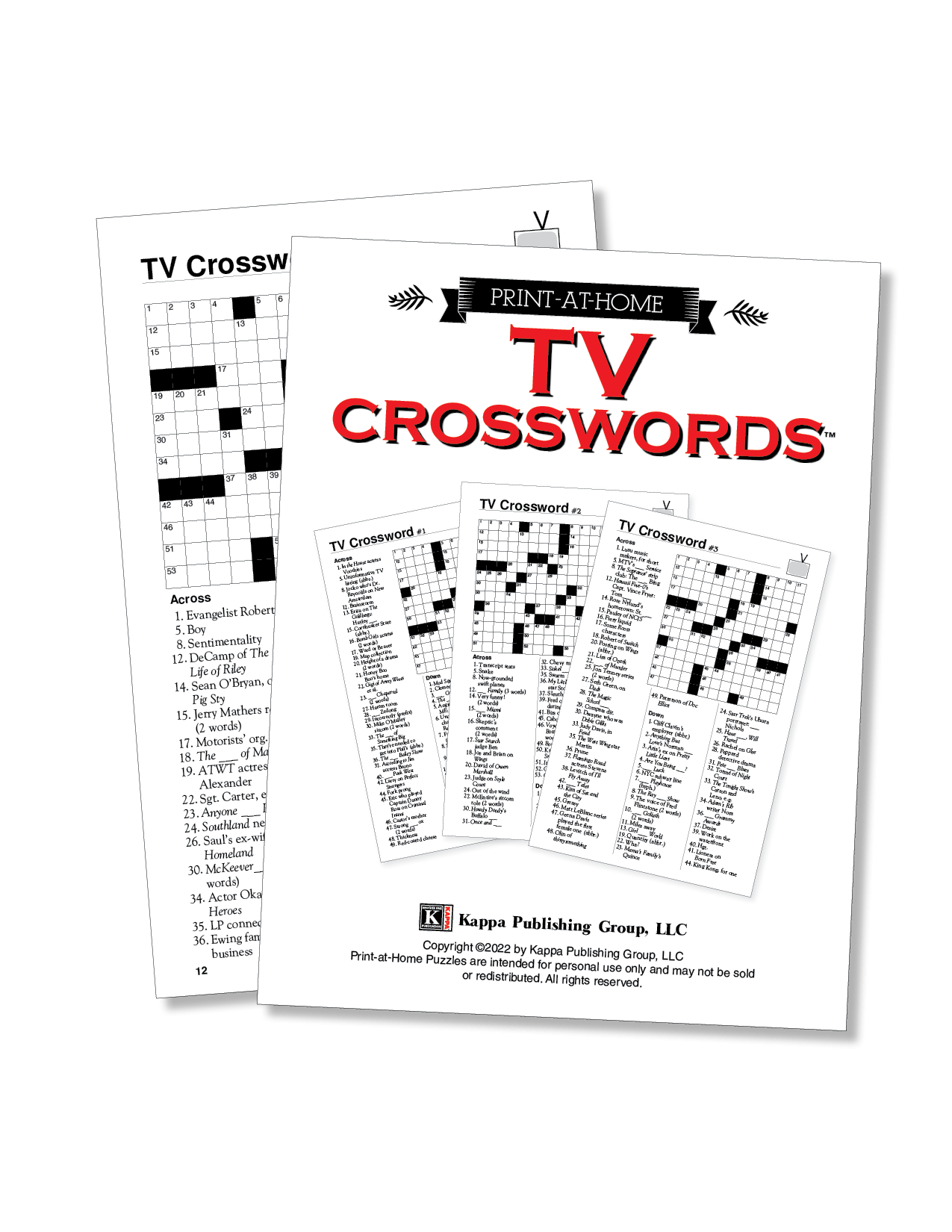 Print at Home TV Crosswords Kappa Puzzles Print at Home TV Crosswords Kappa Puzzles