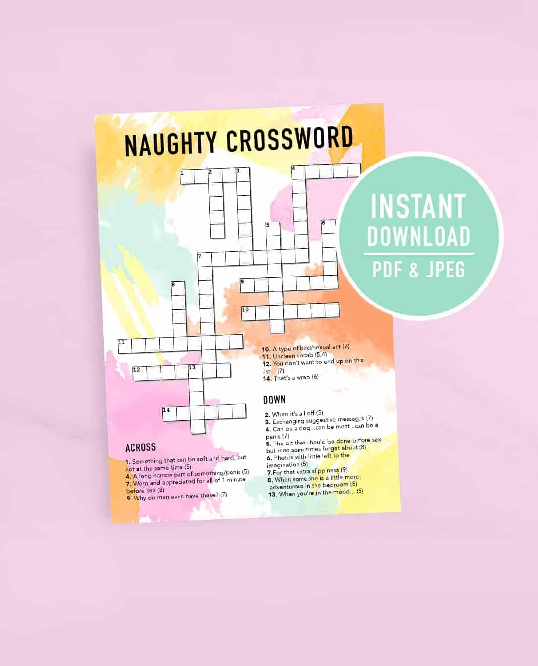 PRINT THIS NAUGHTY CROSSWORD GAME FOR A FUN BACHELORETTE PARTY ACTIVITY Bespoke Bride Wedding Blog PRINT THIS NAUGHTY CROSSWORD GAME FOR A FUN BACHELORETTE PARTY ACTIVITY Bespoke Bride Wedding Blog