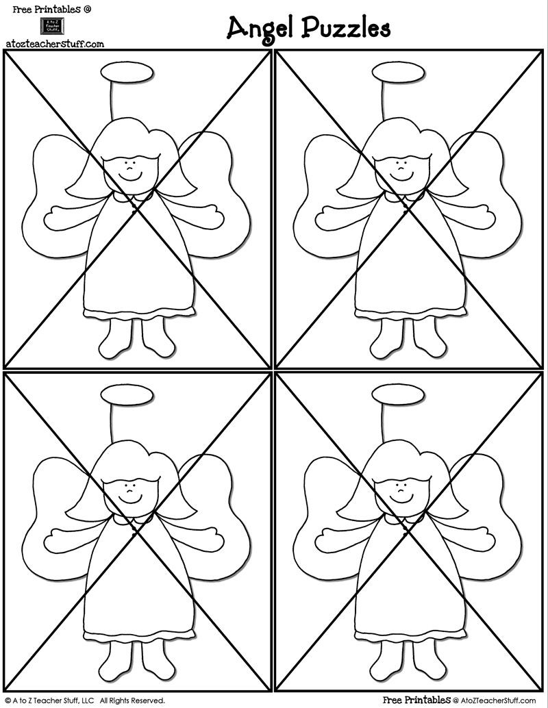 Printable Angels Puzzles A To Z Teacher Stuff Printable Pages And Worksheets