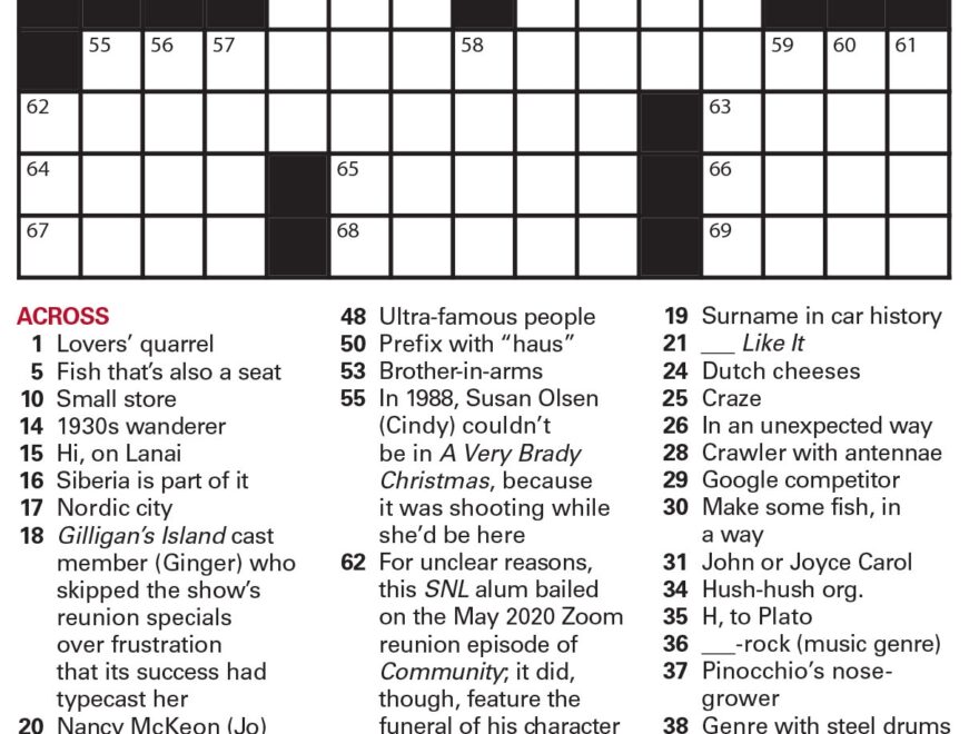 Printable Crossword Issue December 31 2021 January 7 2022 Interactive Crossword Issue December 31 2021 January 7 2022 Page 2 The Week