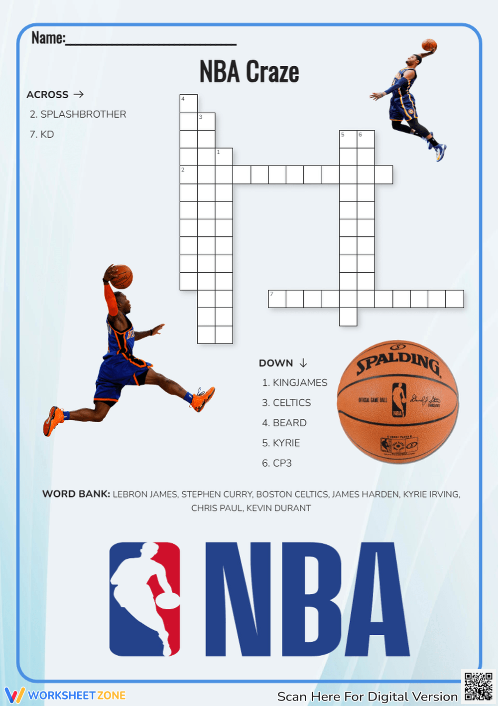 Printable Grade 2 NBA Crossword Puzzles Worksheets Download Printable Grade 2 NBA Crossword Puzzles Worksheets Download