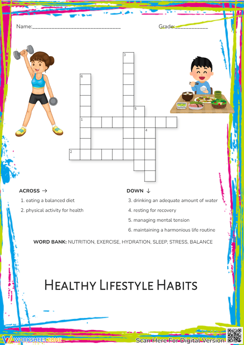 Printable Health Crossword Printable Health Crossword