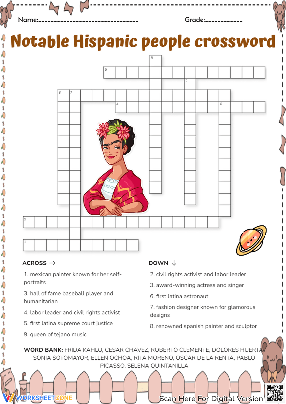 Printable Grade 7 Crossword Worksheets Printable Grade 7 Crossword Worksheets