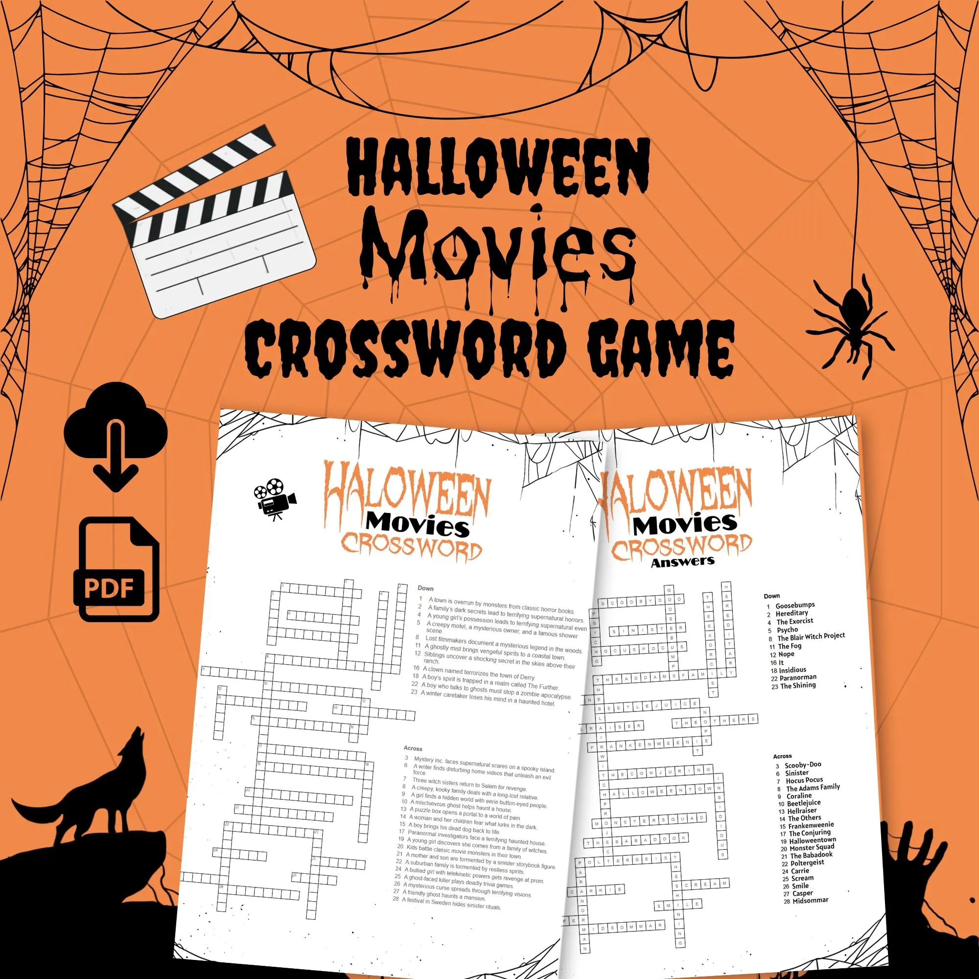 Printable Halloween Movies Crossword Horror Film Trivia Game Fun Spooky Party Activity For Adults Family Or Friends Night Etsy Printable Halloween Movies Crossword Horror Film Trivia Game Fun Spooky Party Activity For Adults Family Or Friends Night Etsy