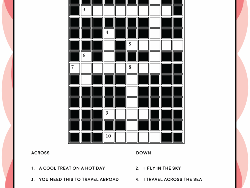 Printable Kids Crossword Puzzles World Of Printables Worksheets Library