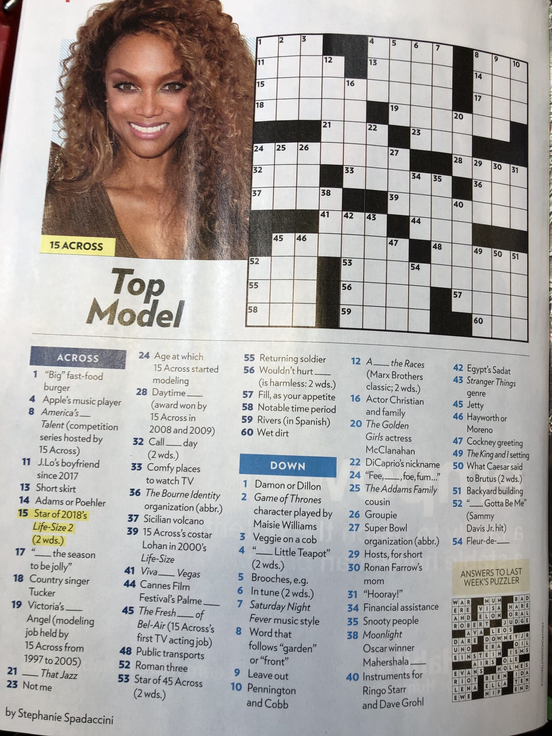 Printable People Magazine Crossword Puzzle Printable People Magazine Crossword Puzzle