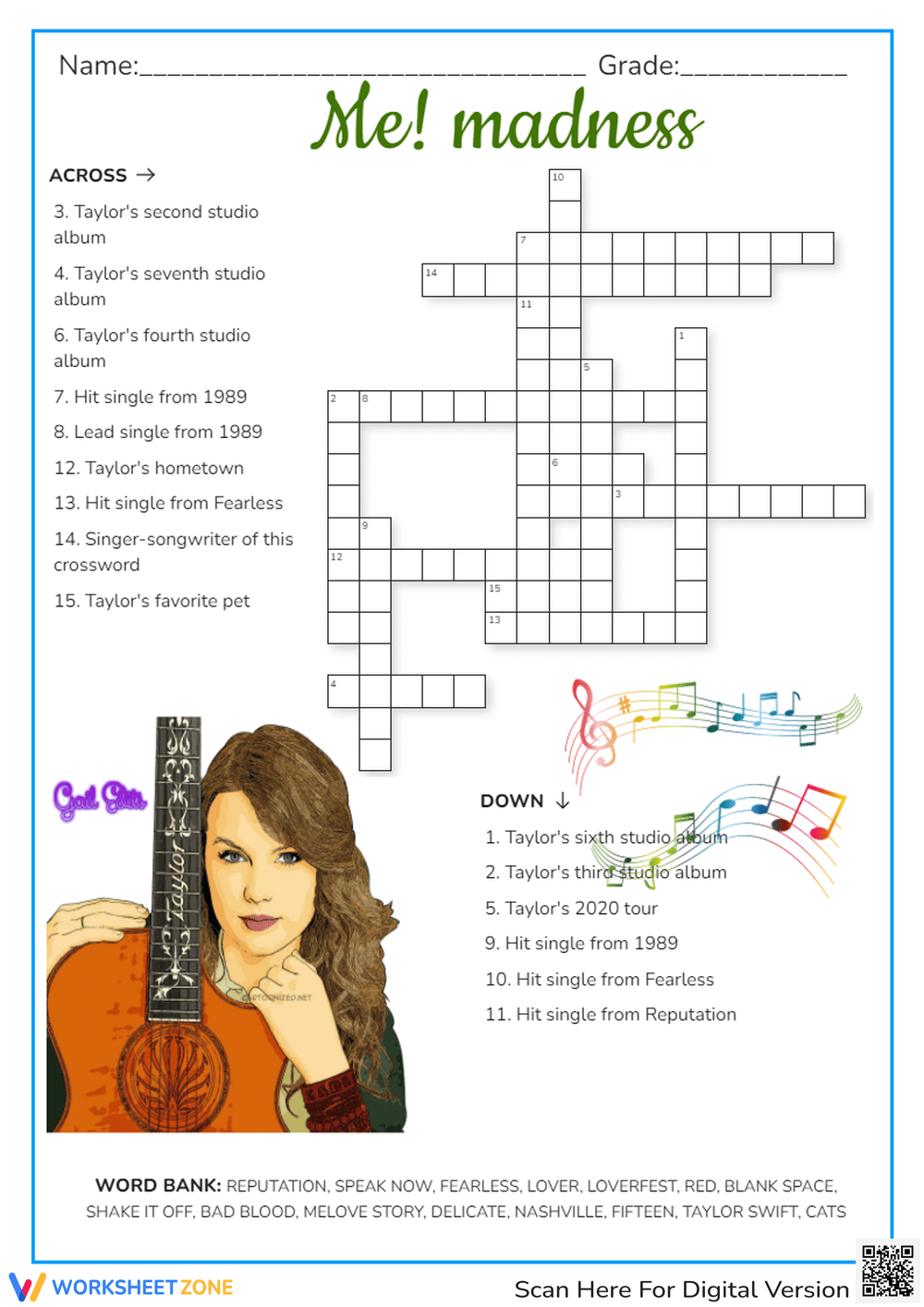 Printable Movie Crossword Puzzles Printable Movie Crossword Puzzles