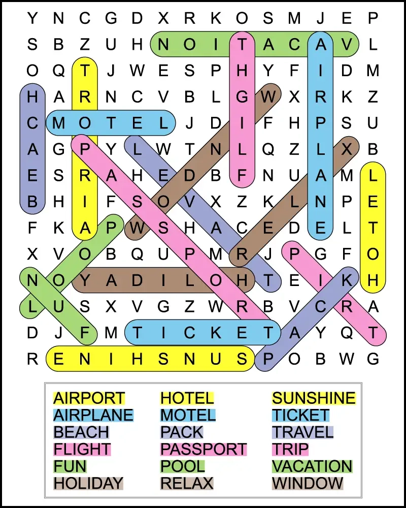 Printable Word Search And Crossword