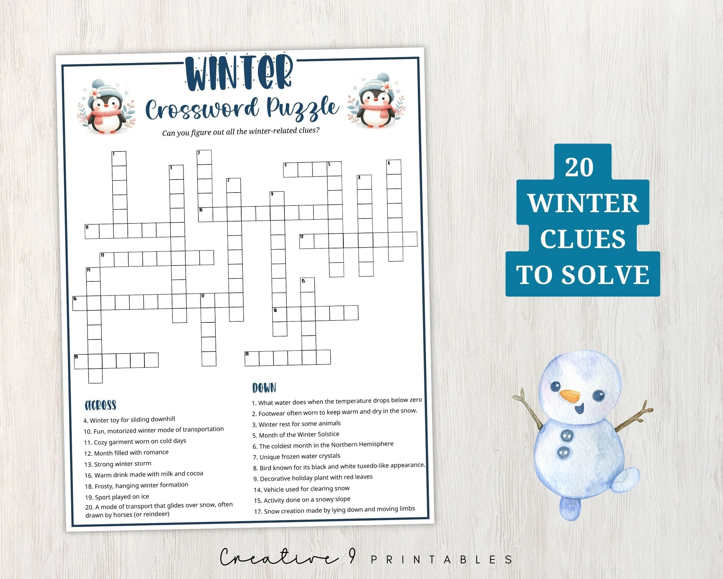 Printable Winter Crossword Puzzle For Kids And Adults Fun Winter Word Game For Family Game Night Or Classroom Activities Instant Download Etsy Israel Printable Winter Crossword Puzzle For Kids And Adults Fun Winter Word Game For Family Game Night Or Classroom Activities Instant Download Etsy Israel