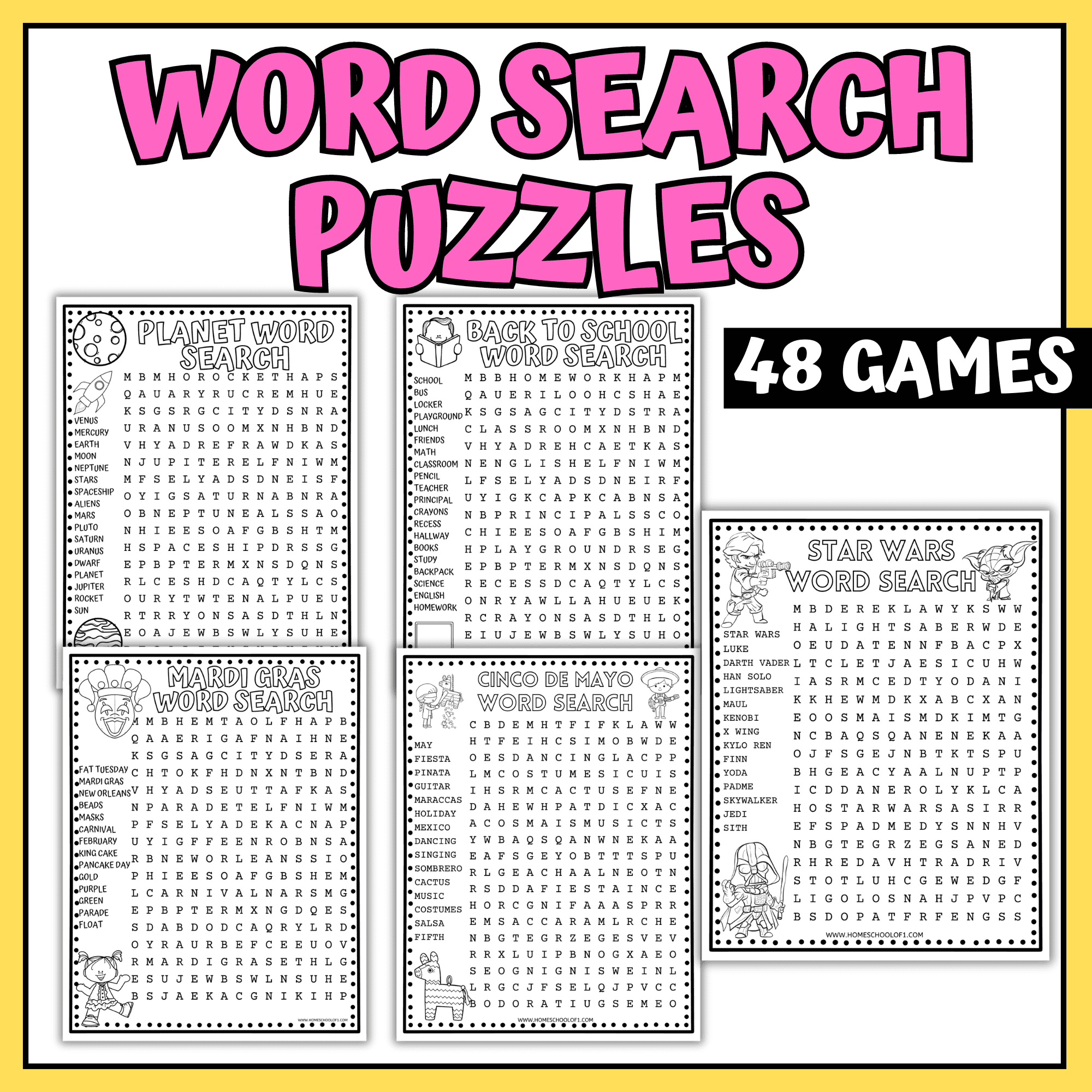 Printable Word Search Bundle