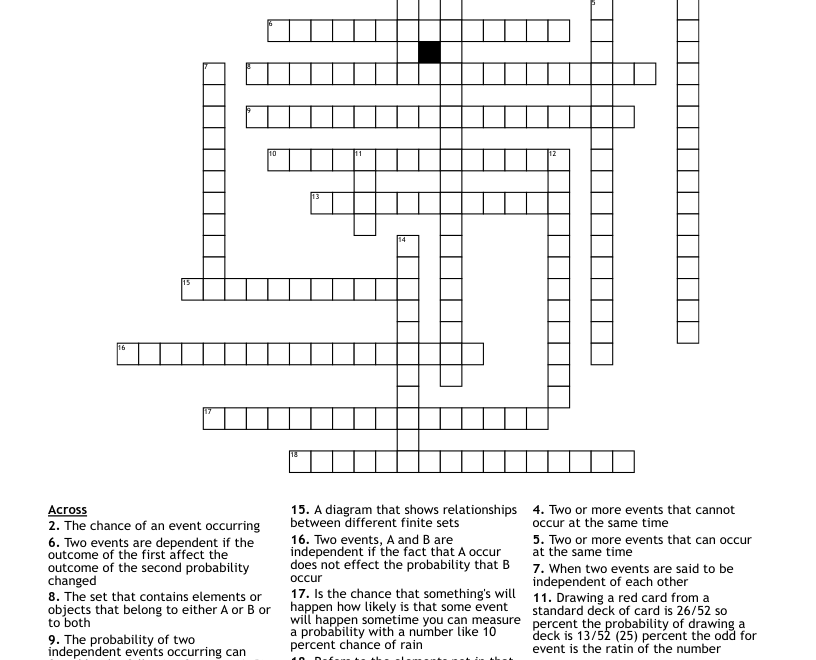 Probability Crossword WordMint