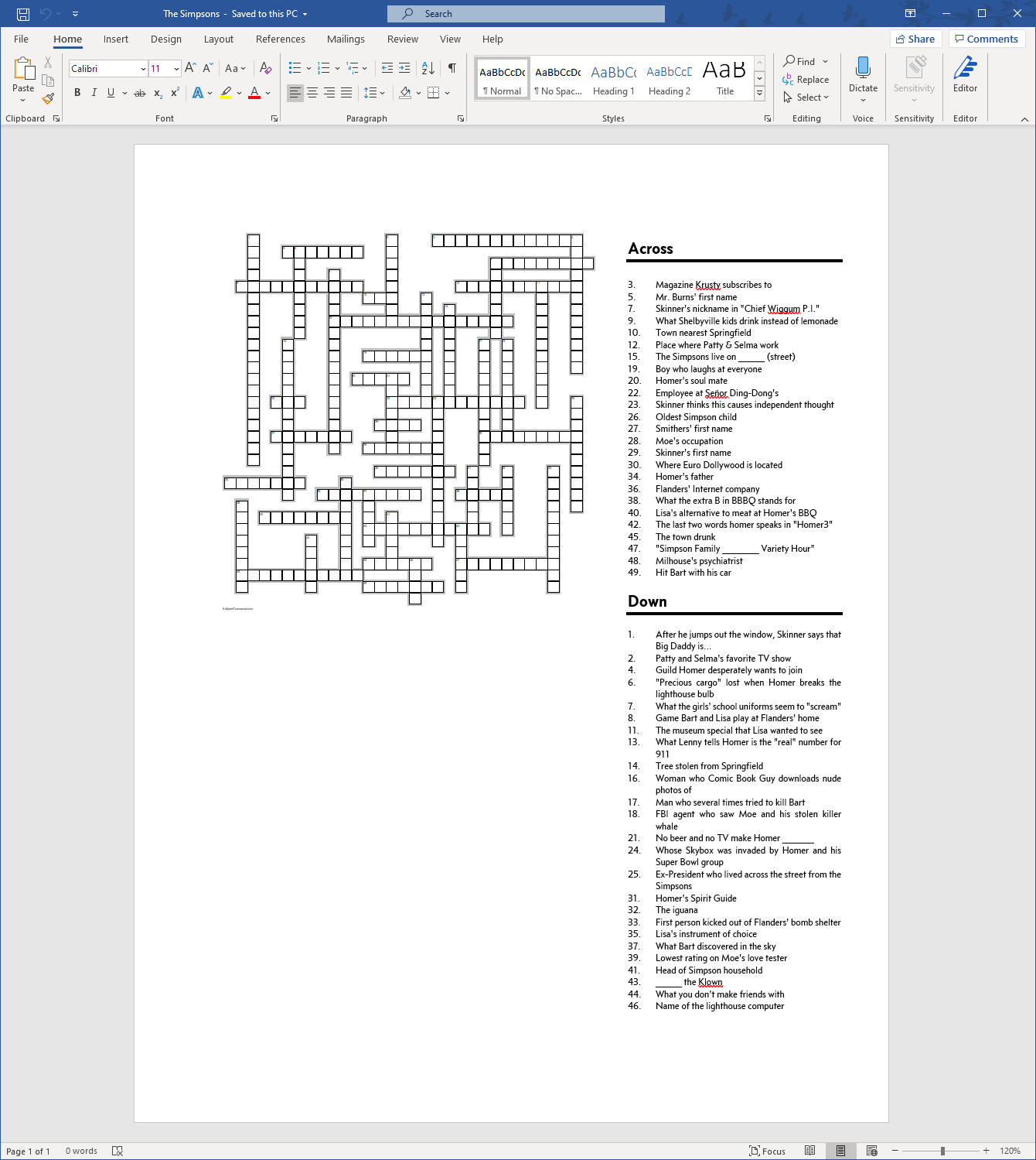 Publishing Your Crossword Puzzle With Microsoft Word EclipseCrossword Publishing Your Crossword Puzzle With Microsoft Word EclipseCrossword