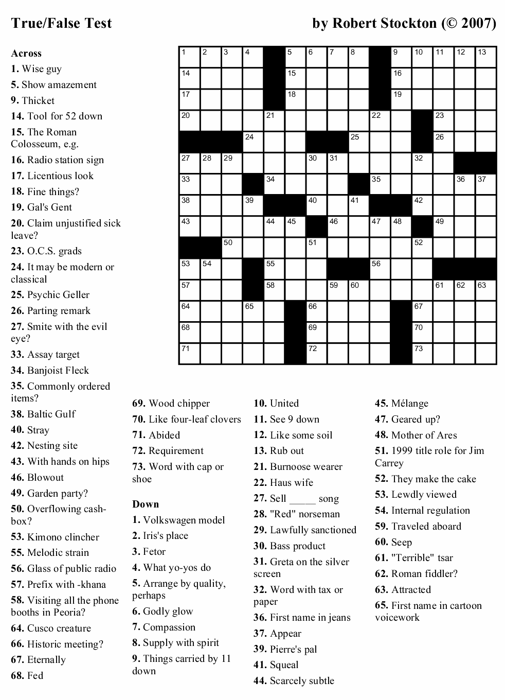 Puzzle 4 True False Test Beekeeper Crosswords Puzzle 4 True False Test Beekeeper Crosswords