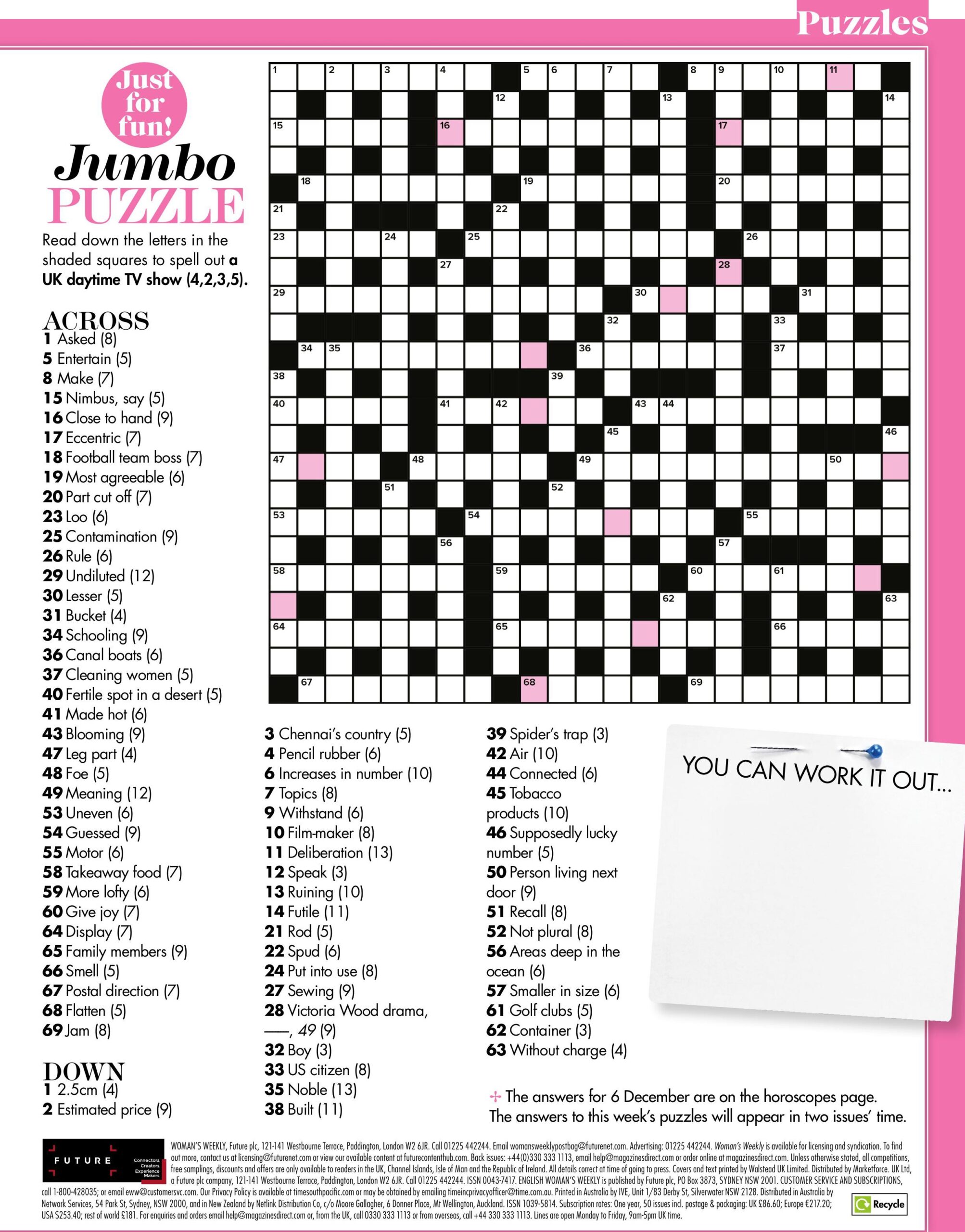 Puzzle Time 21 Dec 2022 Woman s Weekly UK Magazine Readly