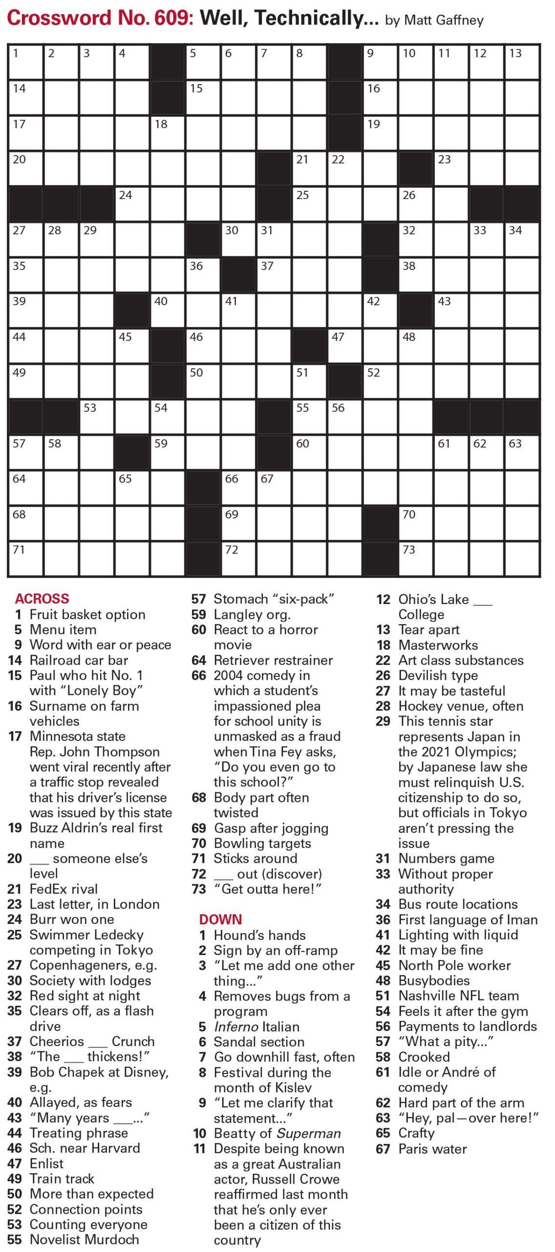 Puzzles Printable Crossword And Sudoku Issue July 30 2021 Puzzles Interactive Crossword Issue July 30 2021 Page 2 The Week