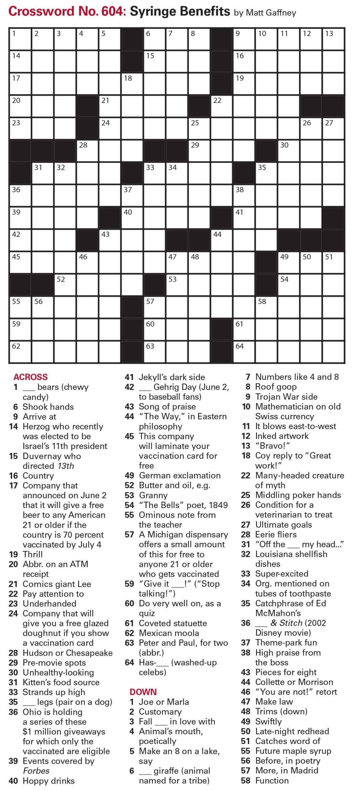 Puzzles Printable Crossword And Sudoku Issue June 18 2021 The Week Puzzles Printable Crossword And Sudoku Issue June 18 2021 The Week