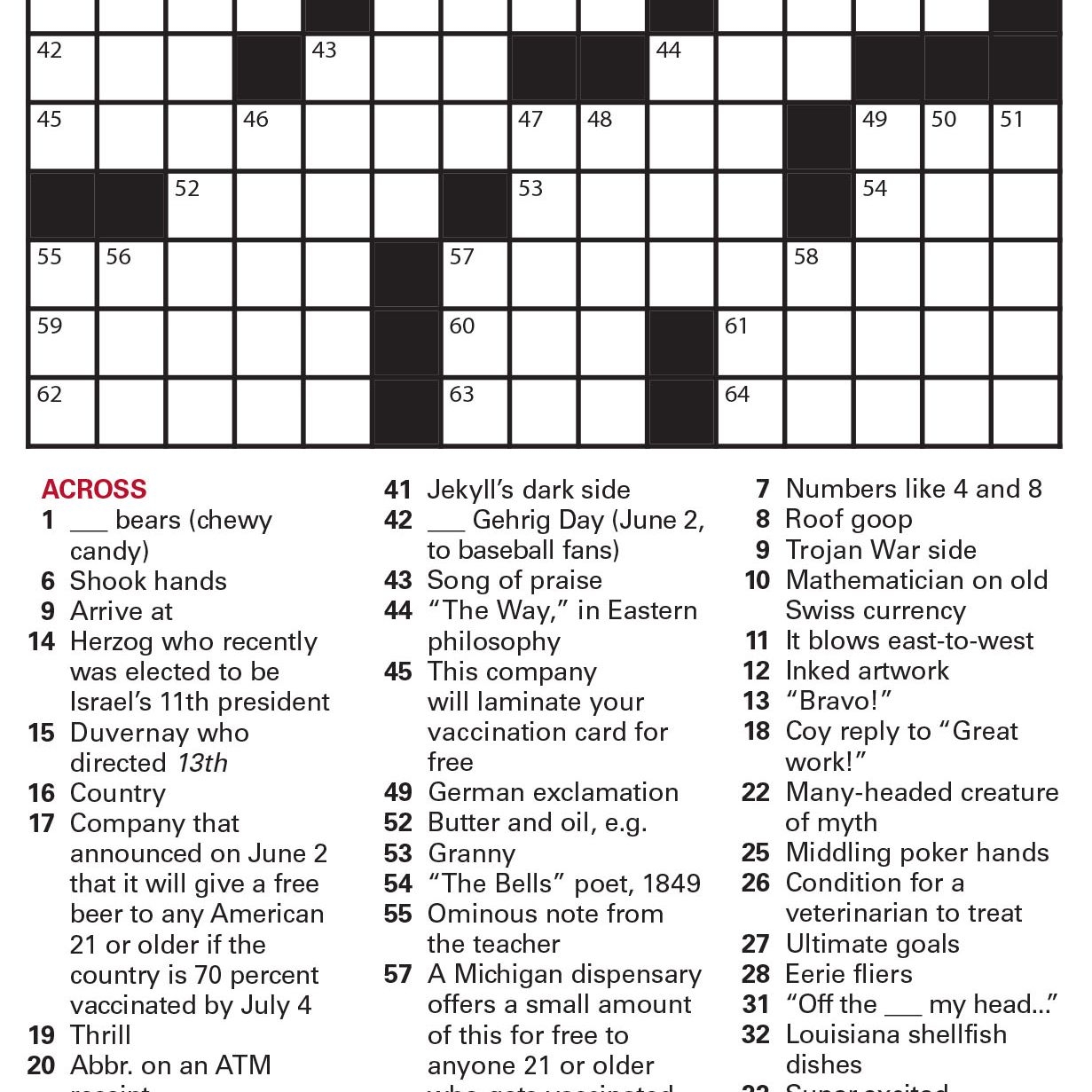Puzzles Printable Crossword And Sudoku Issue June 18 2021 The Week Puzzles Printable Crossword And Sudoku Issue June 18 2021 The Week