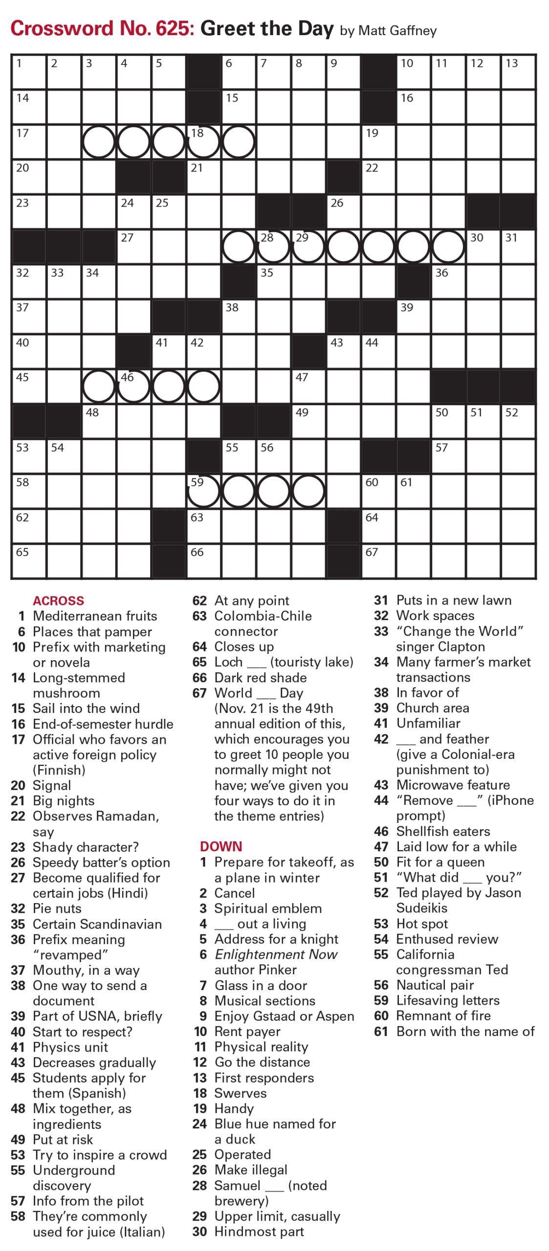 Puzzles Printable Crossword And Sudoku Issue November 26 2021 Puzzles Interactive Crossword Issue November 26 2021 Page 2 The Week