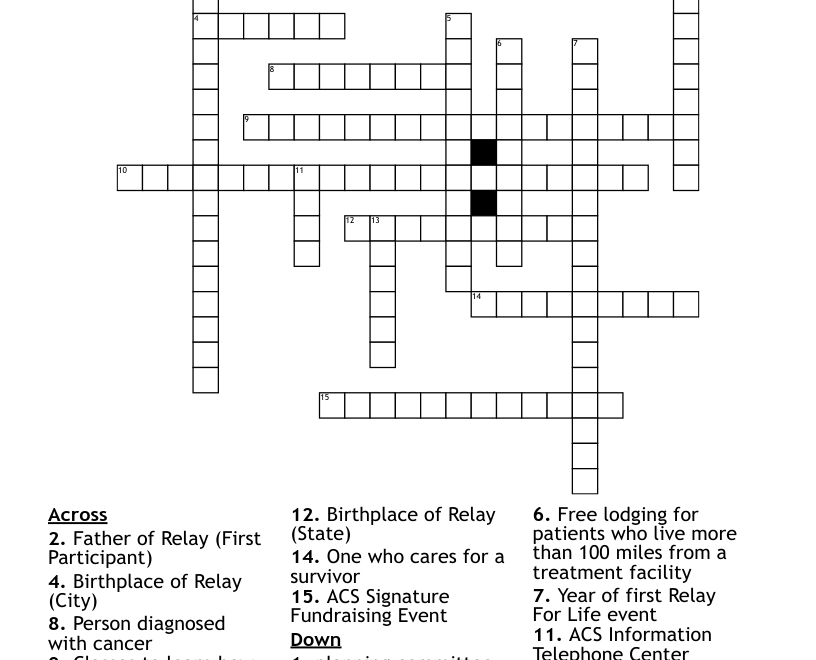Relay Crossword Puzzle WordMint
