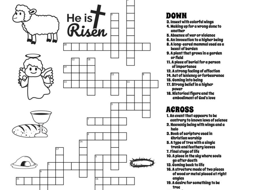 Resurrection Sunday Crossword Beeloo Printable Crafts And Activities For Kids