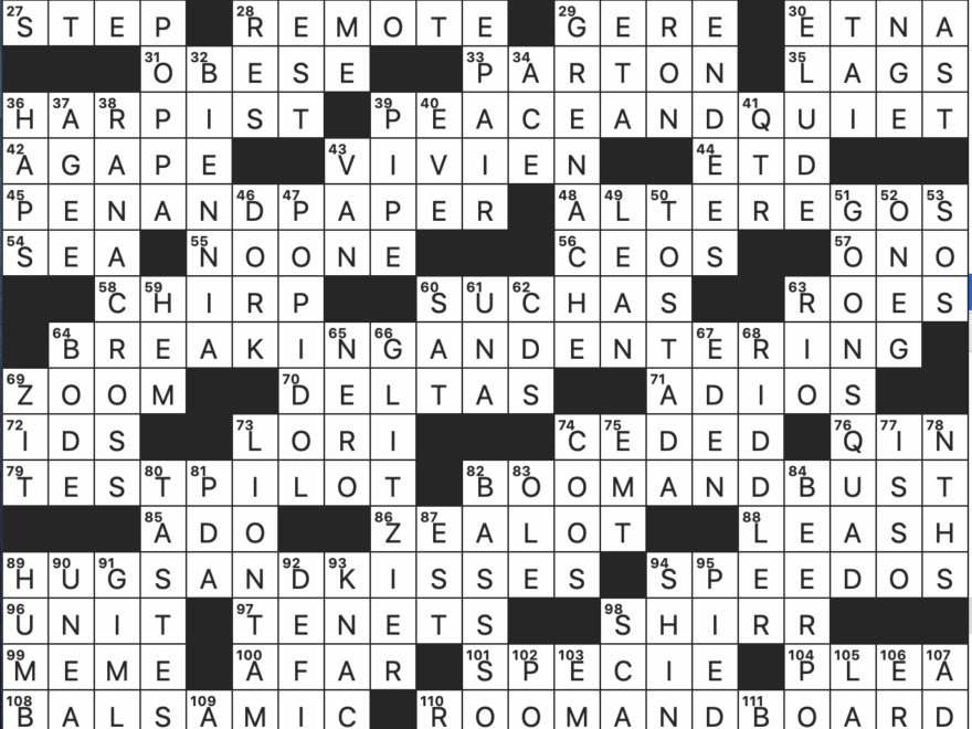 Rex Parker Does The NYT Crossword Puzzle First Dynasty Of Imperial China SUN 12 27 20 Cocktail With Rum Cura ao Fruit Juice Debut Album For Etta James Snapchatter s Request