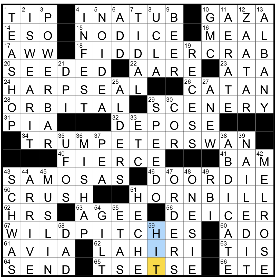Rex Parker Does The NYT Crossword Puzzle Game Island Represented By Hexagonal Tiles THU 2 29 24 Boldly Stylish In Slang Mideast Spice Blend Asymmetrical Crustacean Creature Whose Scientific