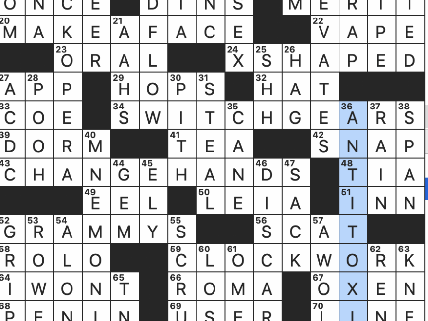 Rex Parker Does The NYT Crossword Puzzle Like Old fashioned Railroad Crossing Signs MON 12 26 22 Landslide Of Wet Sediment Princess Who Says Into The Garbage Chute Flyboy 97 5 Of