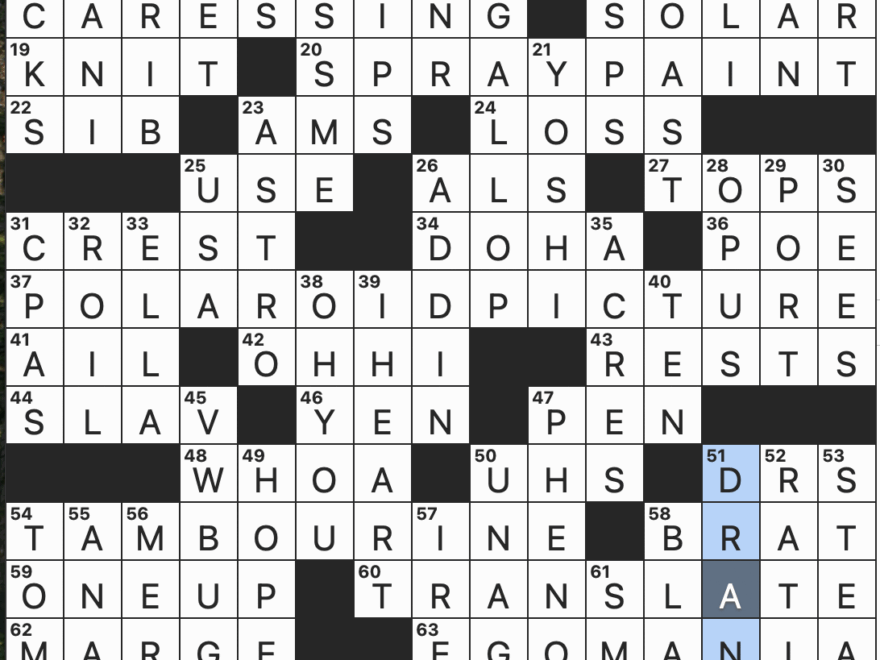 Rex Parker Does The NYT Crossword Puzzle Make Two Dos Say TUE 3 4 25 Green and white Sidekick Of Video Games Start Of Many Souvenir Slogans Feature Of A Cockatoo