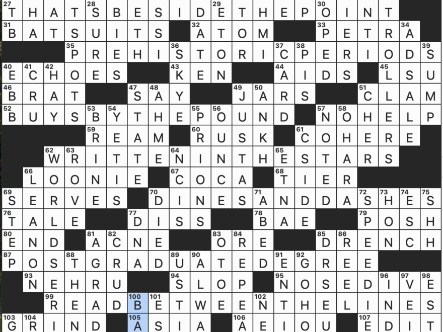 Rex Parker Does The NYT Crossword Puzzle March 2025
