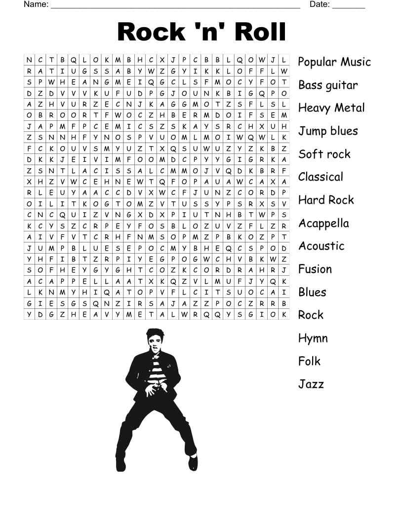 Printable Rock Crossword Puzzle Printable Rock Crossword Puzzle