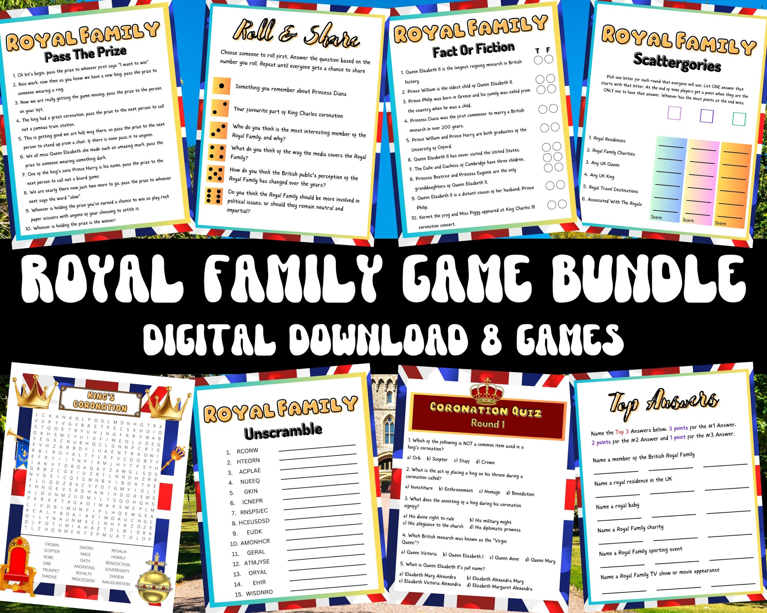 Royal Family Games Bundle 8 Printable Games Party Puzzles Adults PDF Royal Family Activity Puzzles Instant Download PDF Etsy Royal Family Games Bundle 8 Printable Games Party Puzzles Adults PDF Royal Family Activity Puzzles Instant Download PDF Etsy